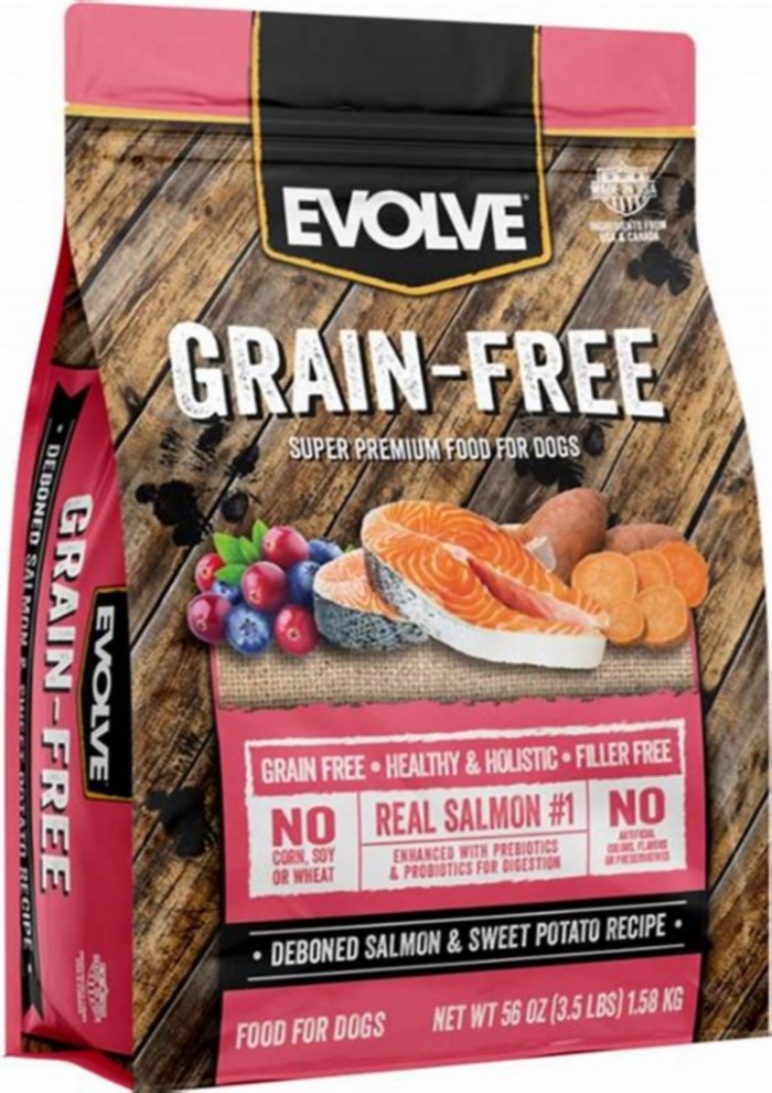 evolve salmon dog food