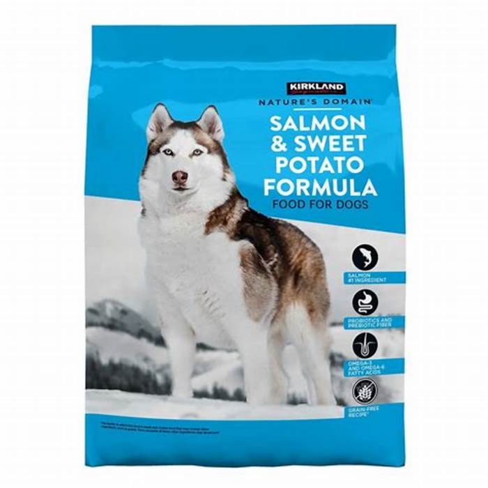 kirkland salmon dog food serving size