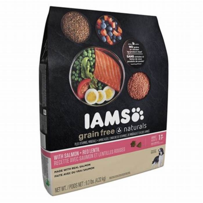 salmon dog food iams