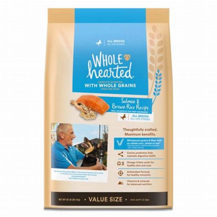 wholehearted salmon dog food ingredients